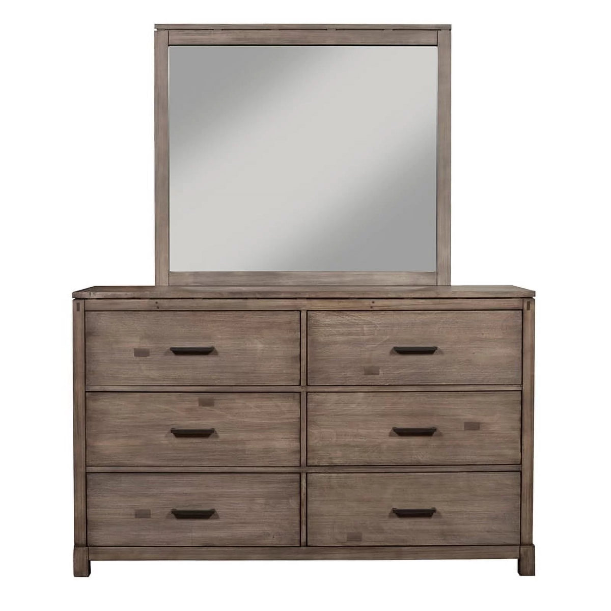 4 Piece Wood Dresser Mirror and Nightstand H347