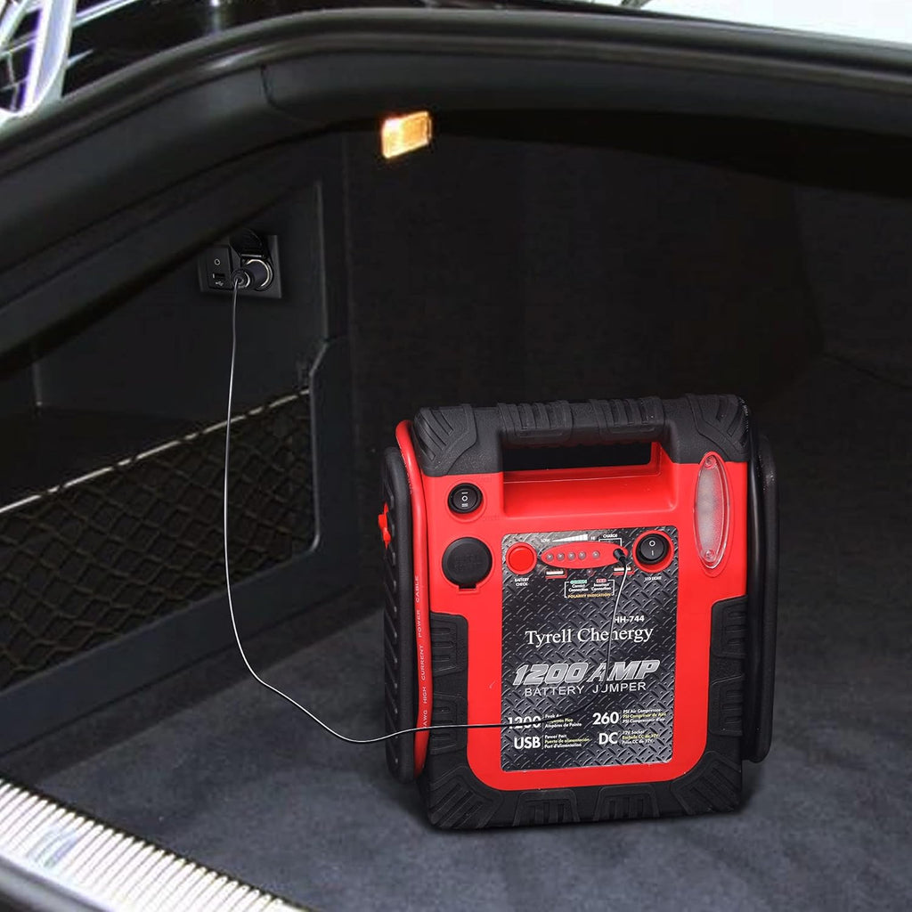 Jump Starter 1200Amp 12V Power Station with 260 PSI Air Compressor D132678