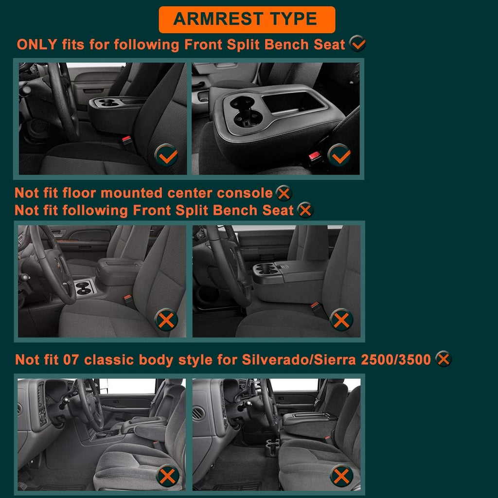 Black Center Console Cover Pack of 2 B622433