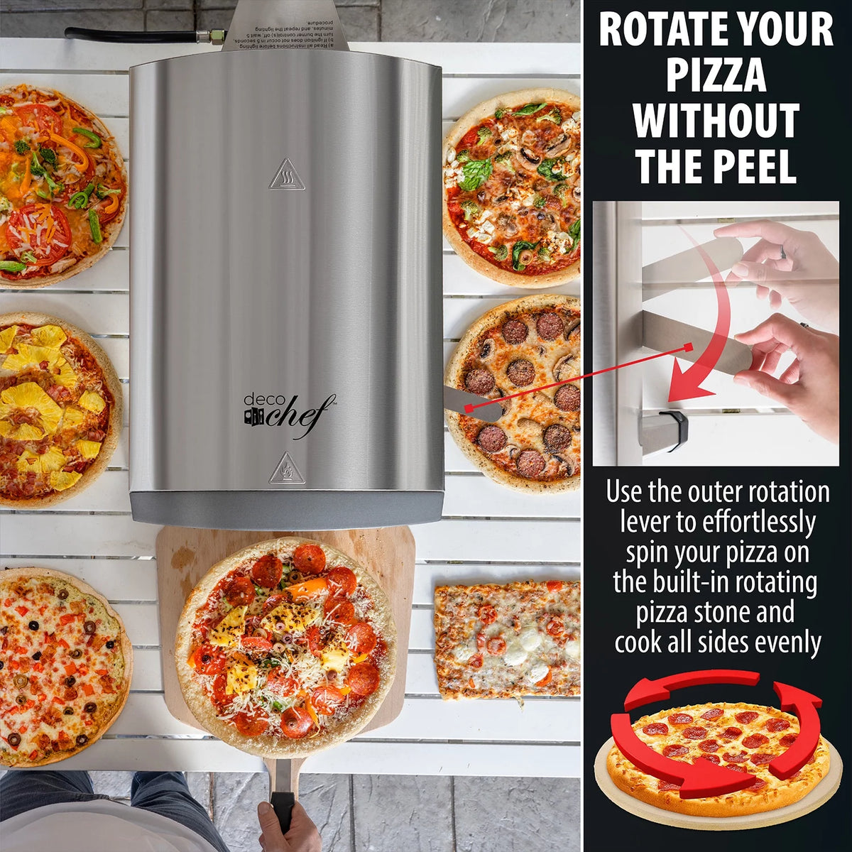 Portable Gas Pizza Oven with Baking Stone C471433