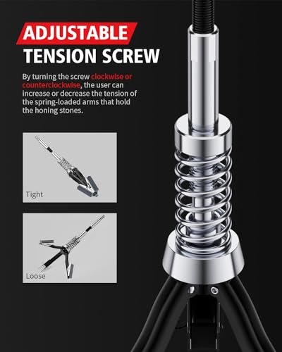 Adjustable Cylinder Hone Tool with 3-Piece 220 Grit Stones U6632