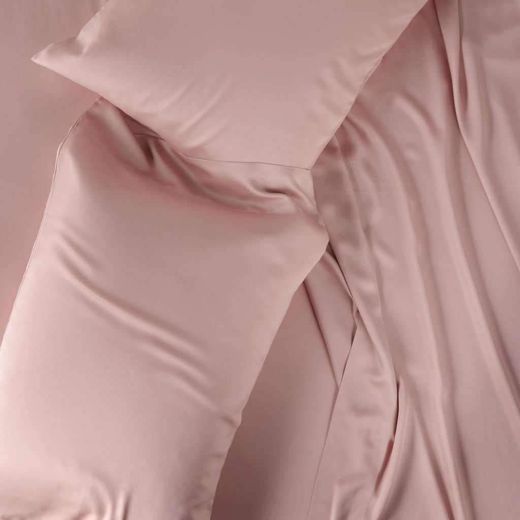 California King 400 Thread Count Washed Lyocell Solid Sheet Set Blush U971749