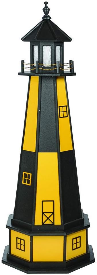 Decorative Lighthouse with Base Wood U2376