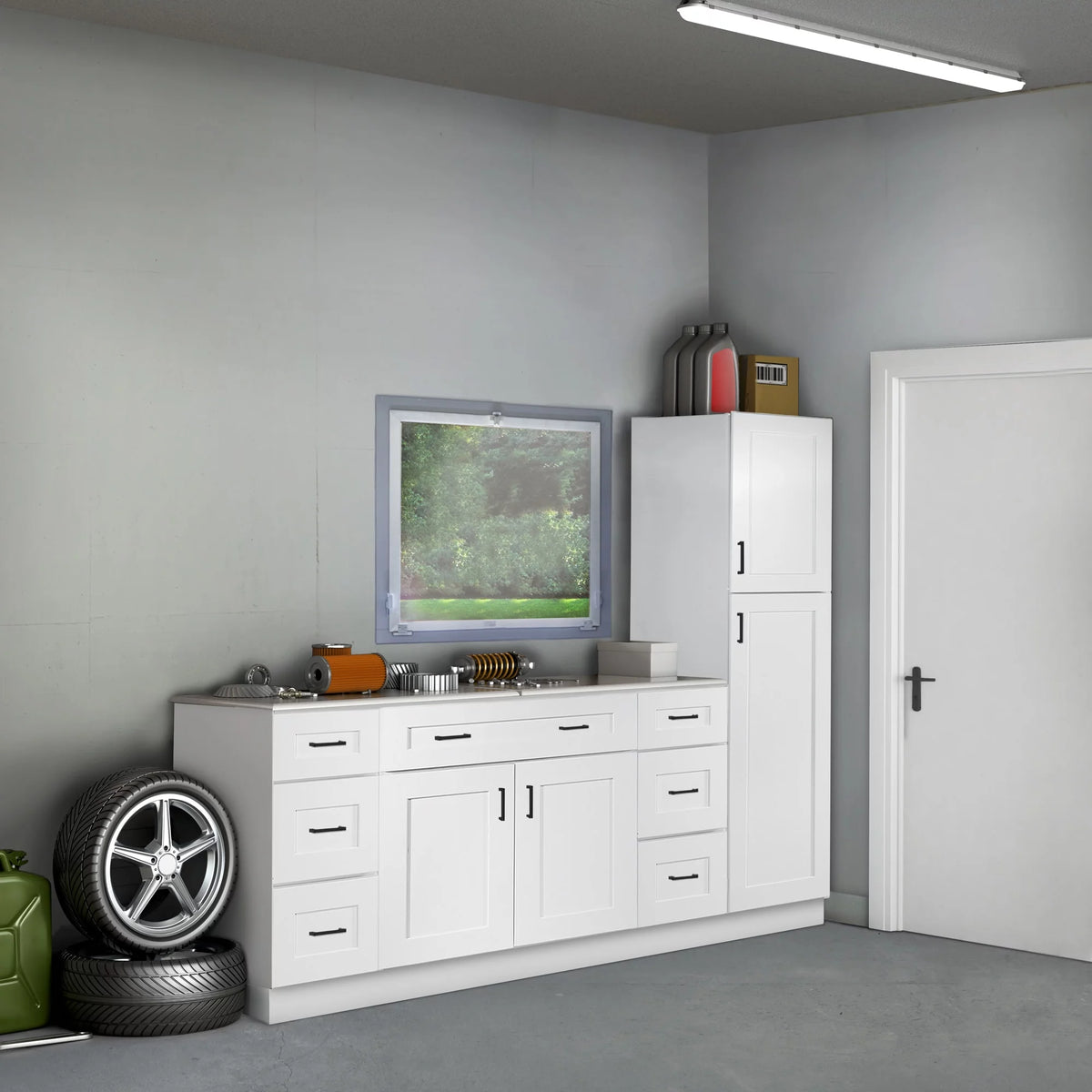 White Shaker Tall Wall Kitchen Cabinet 30x24x12 X824014