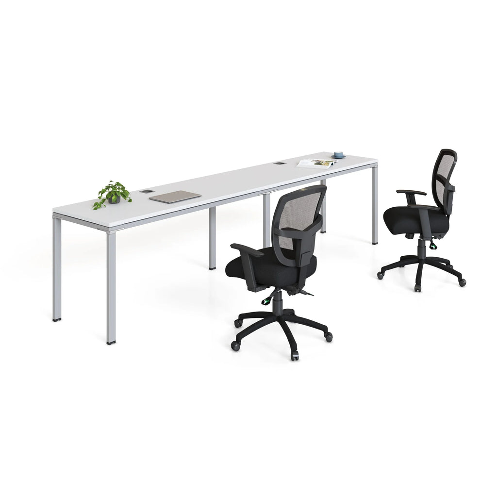 White Double Workstation Desks M368531