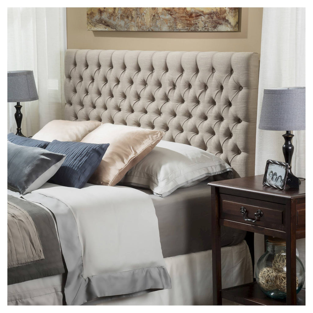 King Sand Button Tufted Headboard R289