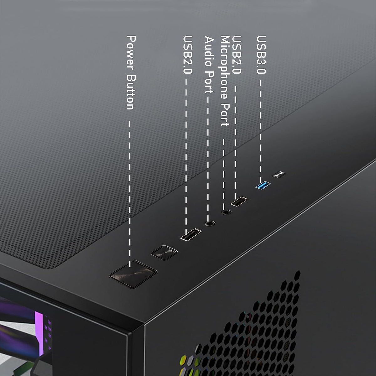 Gaming Desktop PC, GeForce RTX 3060 12G, Intel Core i7-10700KF up to 5.1G, 16G DDR4, 1T SSD, WiFi, BT 5.0 O51763