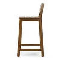 Acacia Wood Backed Barstools, Set of 4 F670795