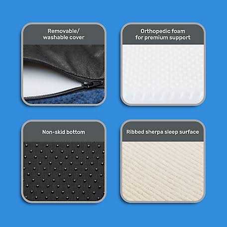 3-Sided Bolster Orthopedic Pet Bed C248