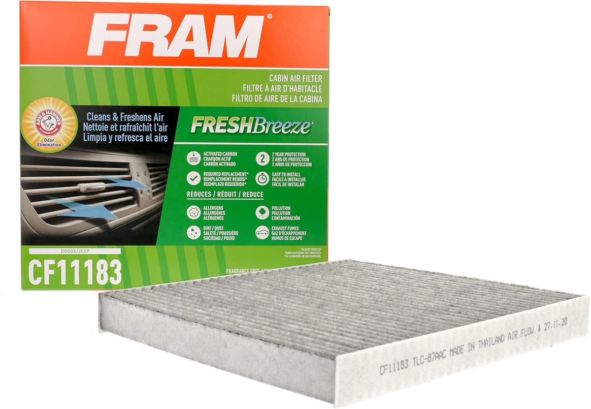 Cabin Air Filter with Arm and Hammer Baking Soda, white R71893