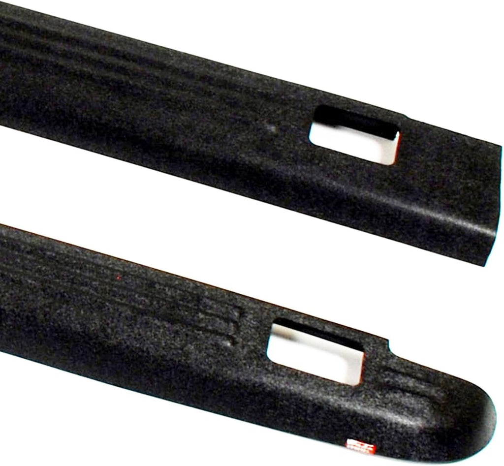 Black Ribbed Truck Bed Rail Caps Set of 2 T4184