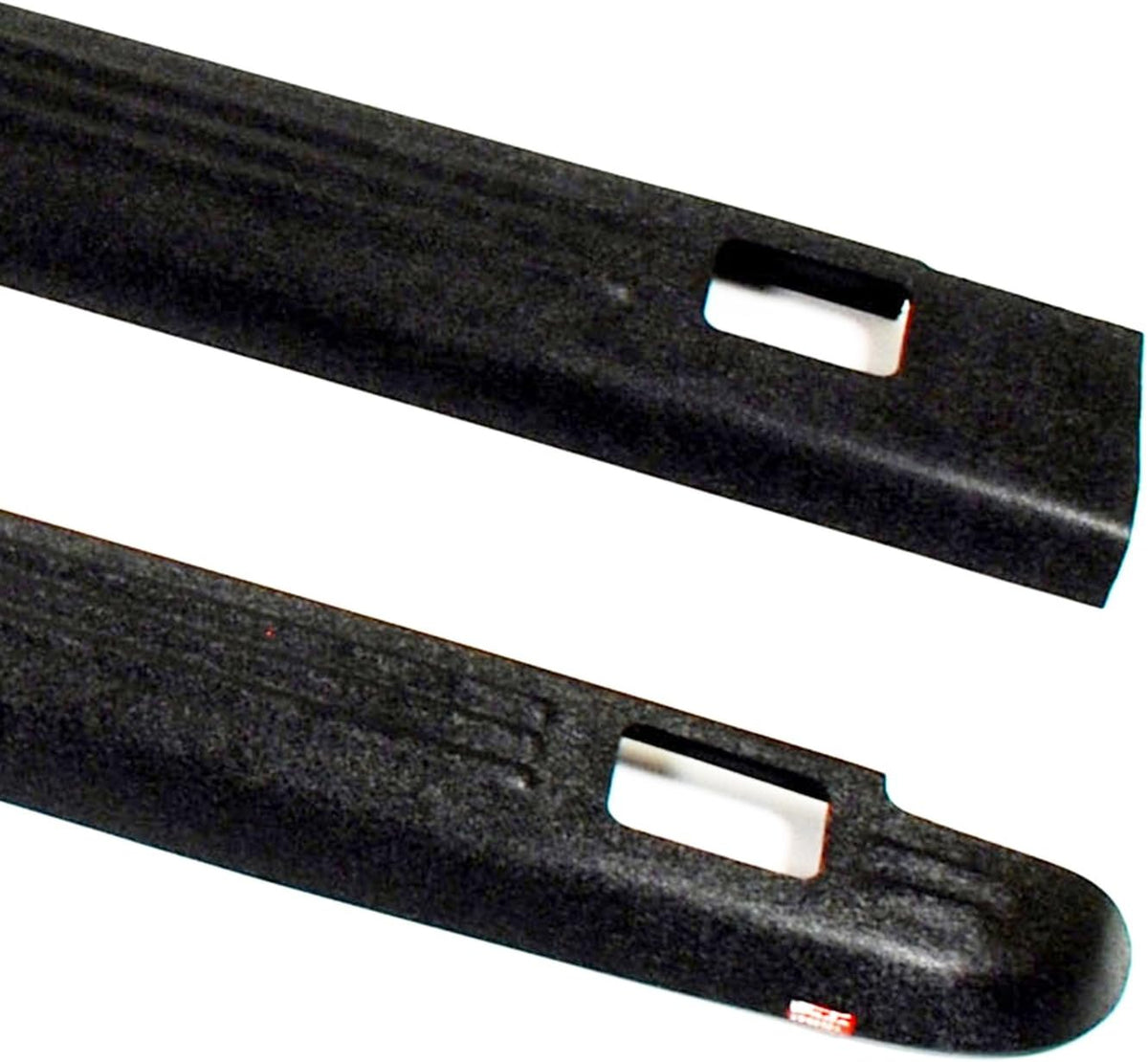 Black Ribbed Truck Bed Rail Caps Set of 2 T4184