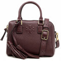Women's Pebbled Leather Mini Satchel (Claret) C8416