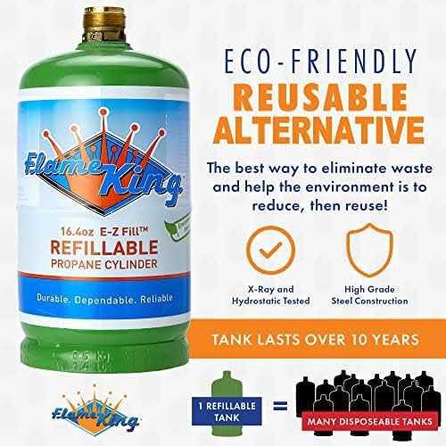 1lb Empty Refillable Propane Cylinder Tank I12767
