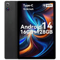 Black 10.36 inch Android 14 Tablet, 16GB RAM 128GB ROM, 8-Core HD Display, 5000mAh Battery, Dual Camera, 1TB Expandable U35744
