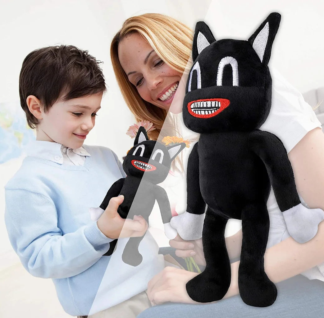 Black Cartoon Cat Plush Toy 9 Inches H825