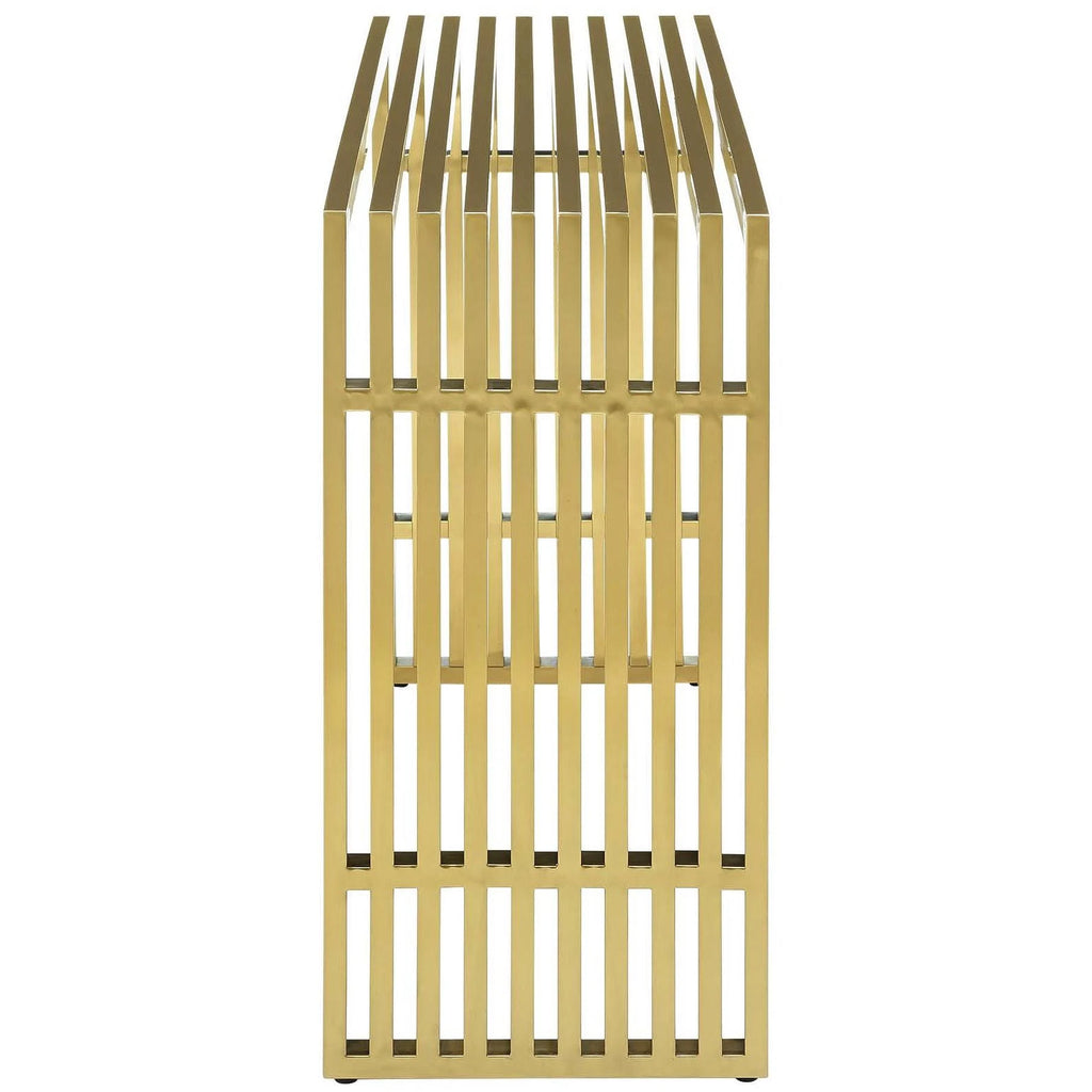 Gold Stainless Steel Console Table Y226