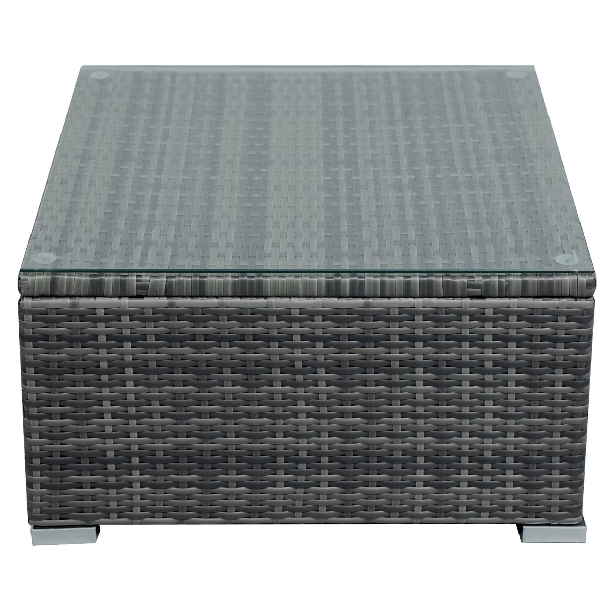 4Pcs All-Weather Rattan Wicker Patio Furniture Set with Storage Box & Table O595003