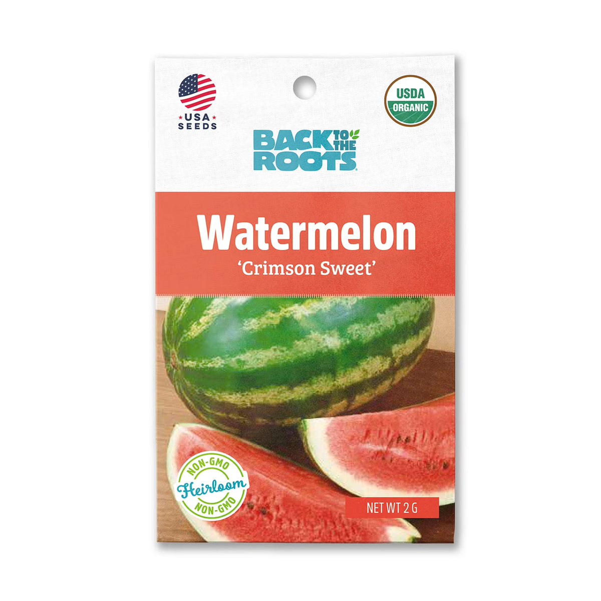 Organic Crimson Sweet Watermelon Fruit Seeds, 1 Seed Packet I137630