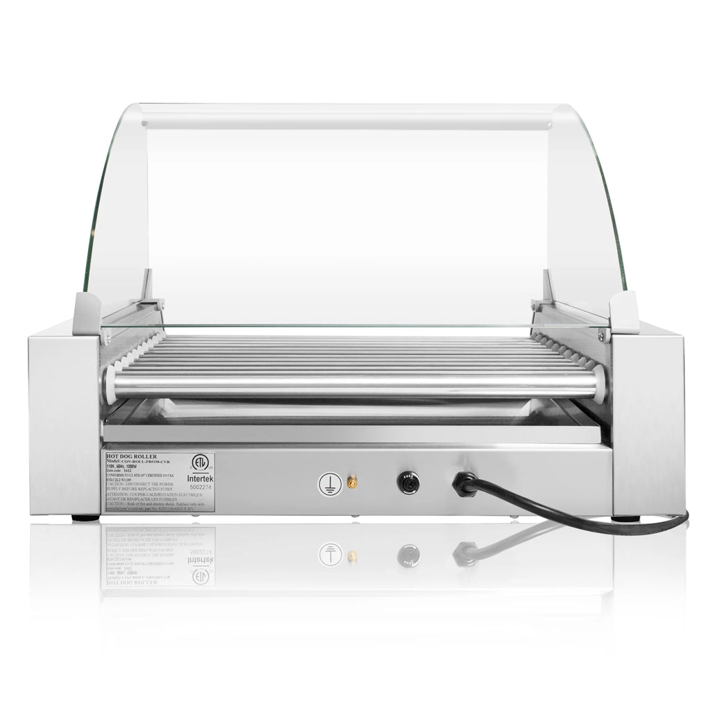 30 Hot Dog 11 Roller Grill Cooker Machine 1200-Watt With Cover F971