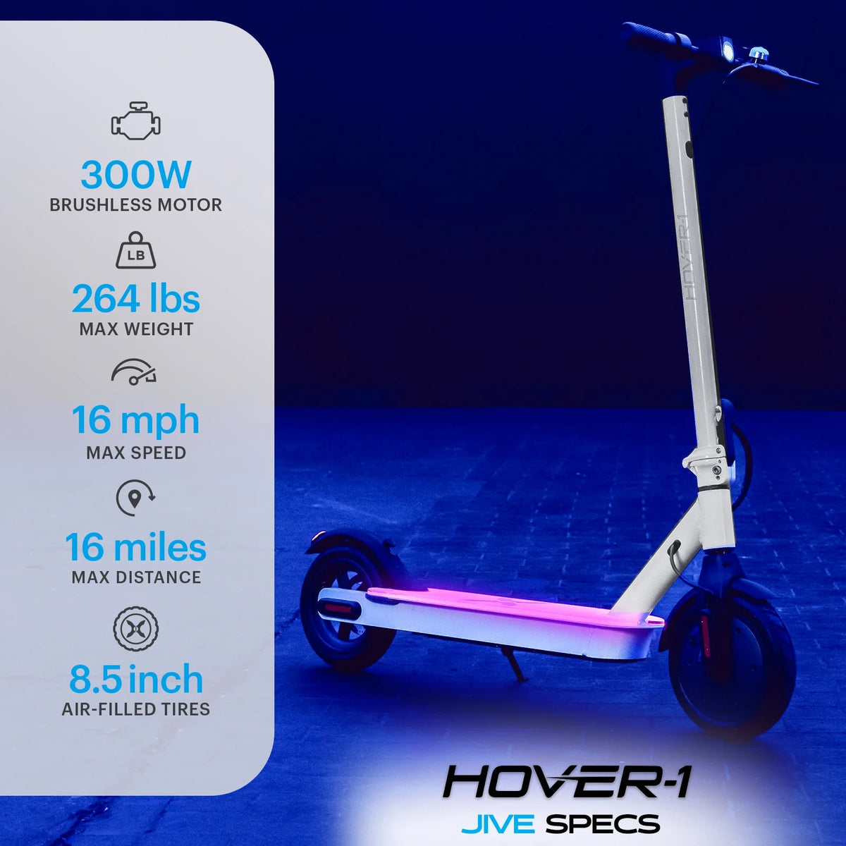 White 8.5 in Wheels Self Balancing Folding Electric Scooter L128