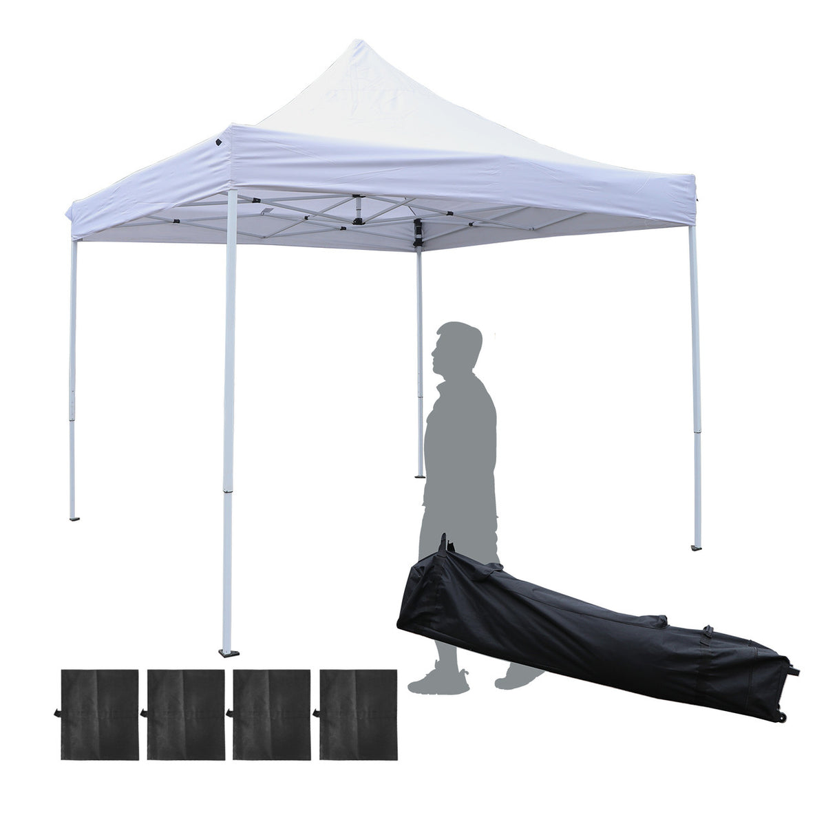 White 10x10 Ft Heavy Duty Canopy Tent T337