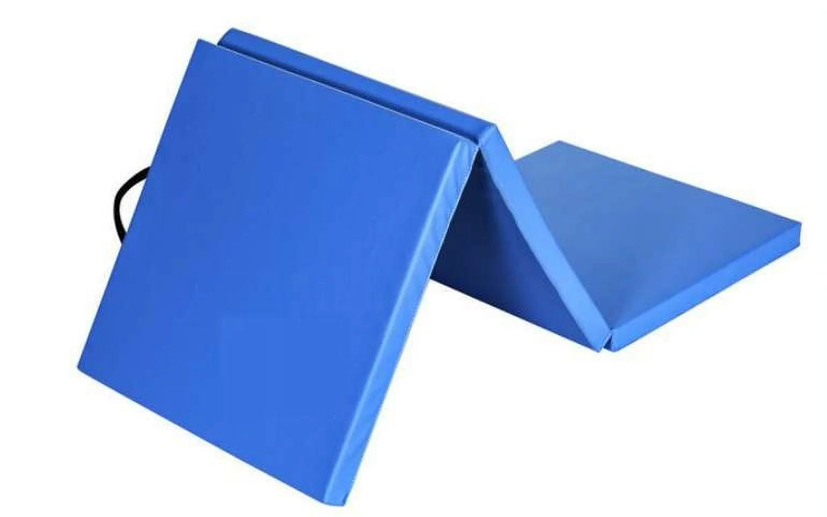 Black Tri-Fold Exercise Mat with Handles N905276