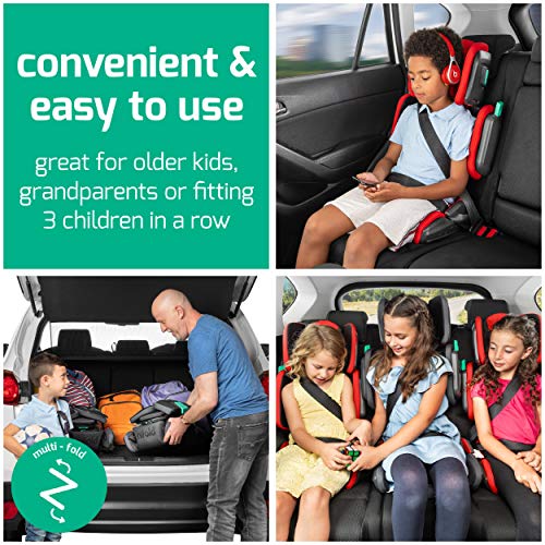 Slate Grey Foldable Highback Booster Car Seat L599
