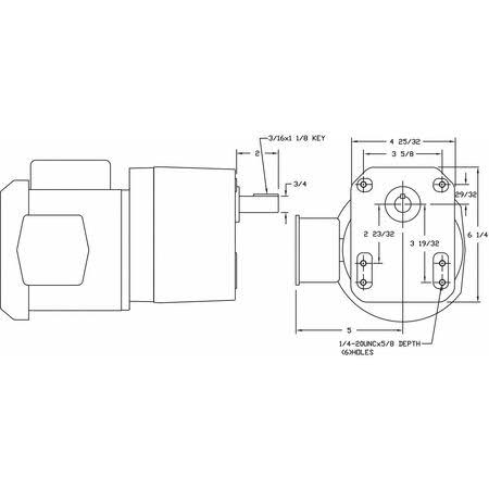 AC Gearmotor, 14 RPM, TEFC, 115/230V E17295
