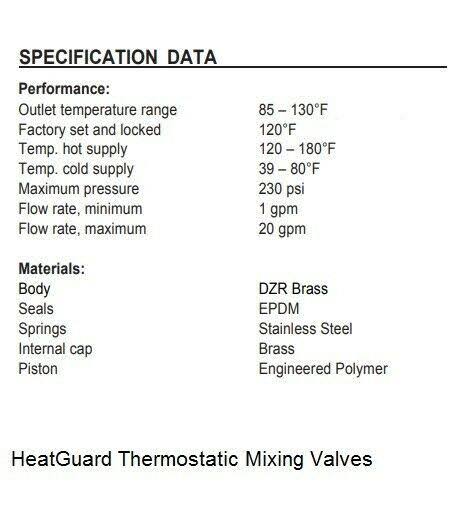 1/2x22 Lead Free Thermostatic Mixing Valve X1480
