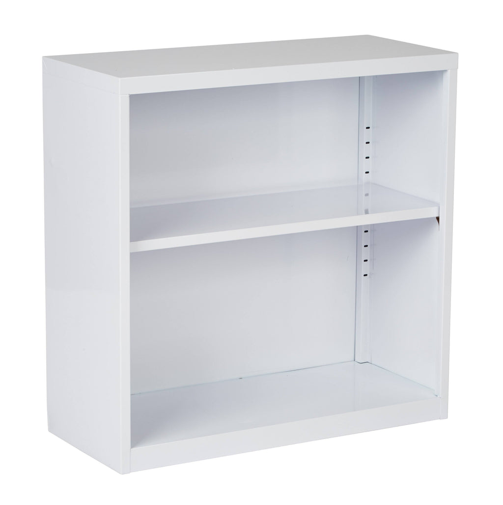 White Metal Bookcase J32677