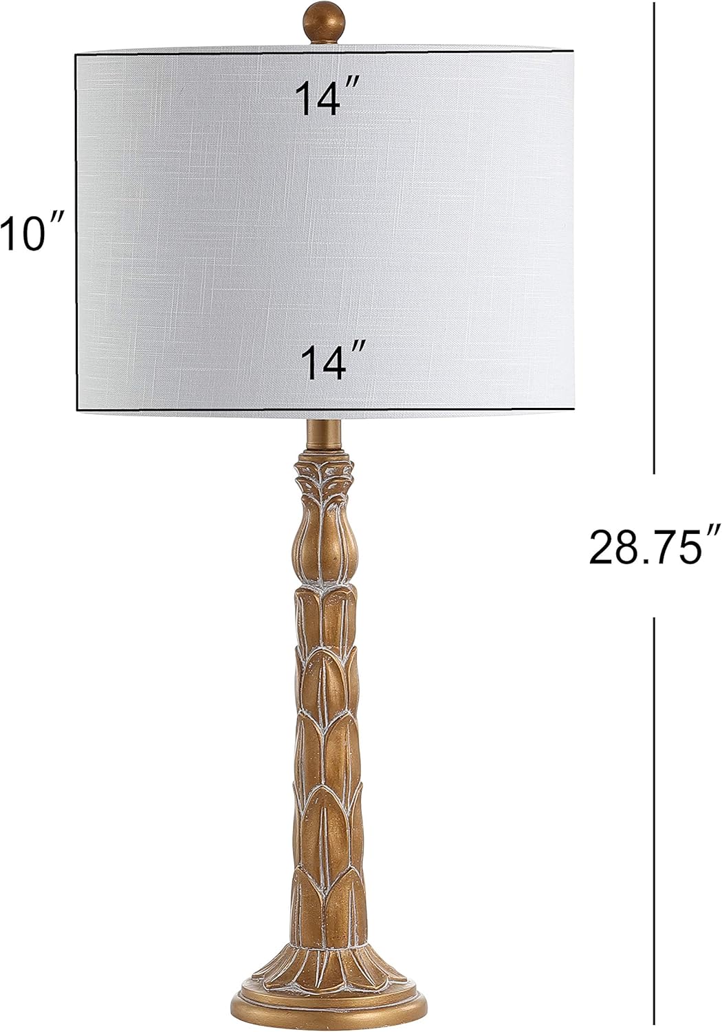Antique Gold Resin LED Lamp G110