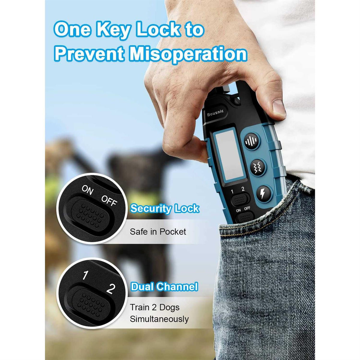 Waterproof Dog Training Collar with Rechargeable Remote A37032