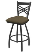Pewter Swivel Stool with Summer Seat U8831