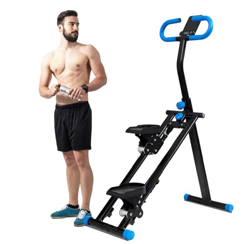 Folding Vertical Climber with Adjustable Handlebar & Pedals, 300LBS Load A920