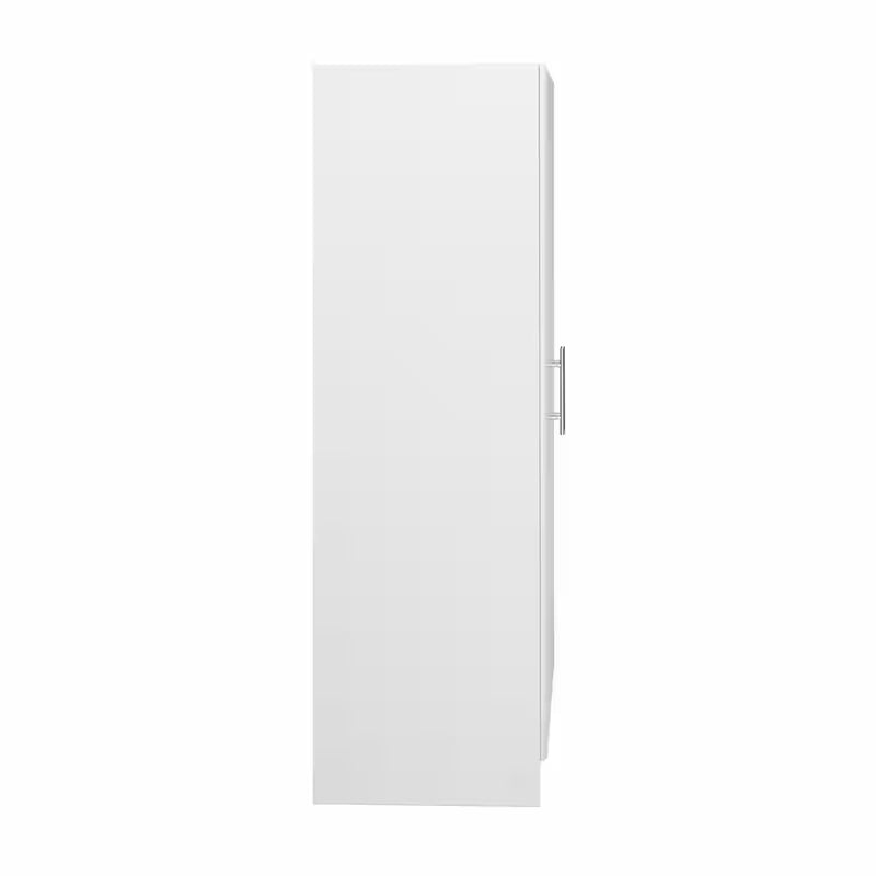 2-Shelf Engineered Wood Freestanding Wardrobe Cabinet in White V81533