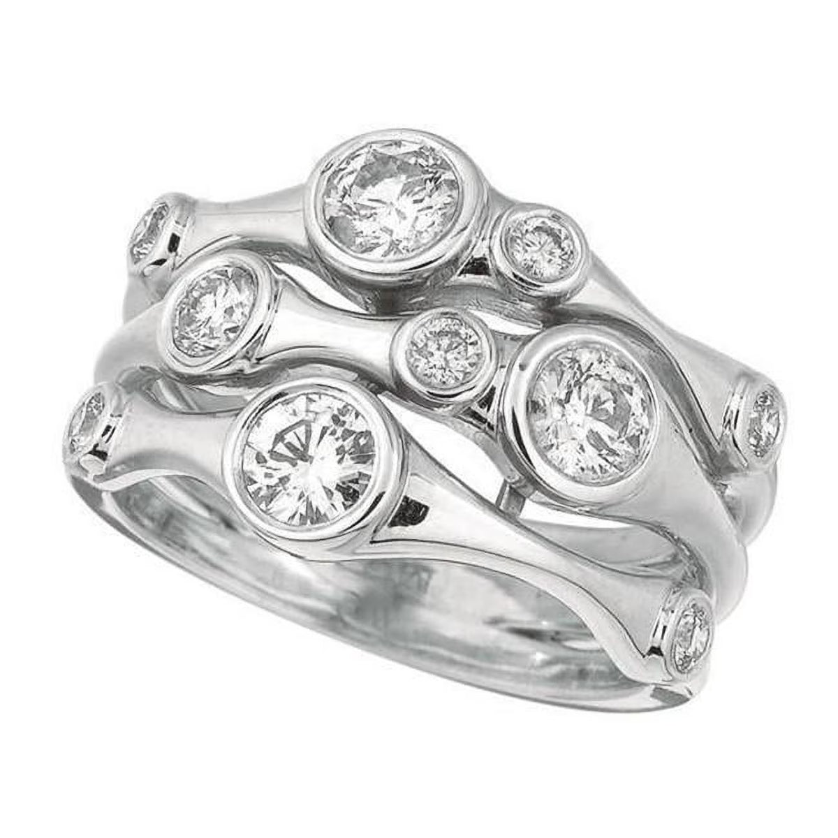 14K White Gold Diamond Engagement Ring E4564