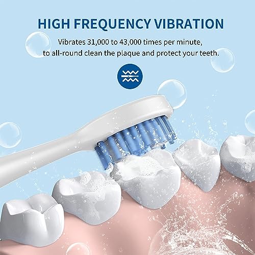 Rechargeable Electric Toothbrush with 4 Heads 5 Modes Black V583780