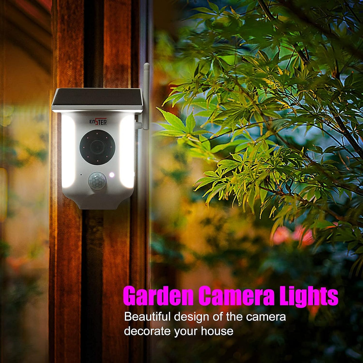 Solar Powered Security Outdoor Camera with Night Vision and 2-Way Talk M31729
