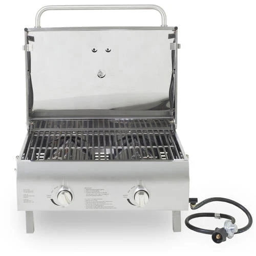 2-Burner Portable Gas Grill Stainless Steel D941024