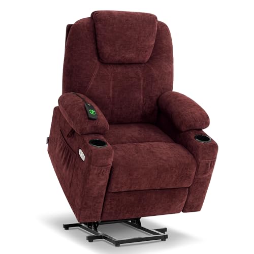Small Power Lift Recliner Chair with Heat and Massage, Fabric E71644