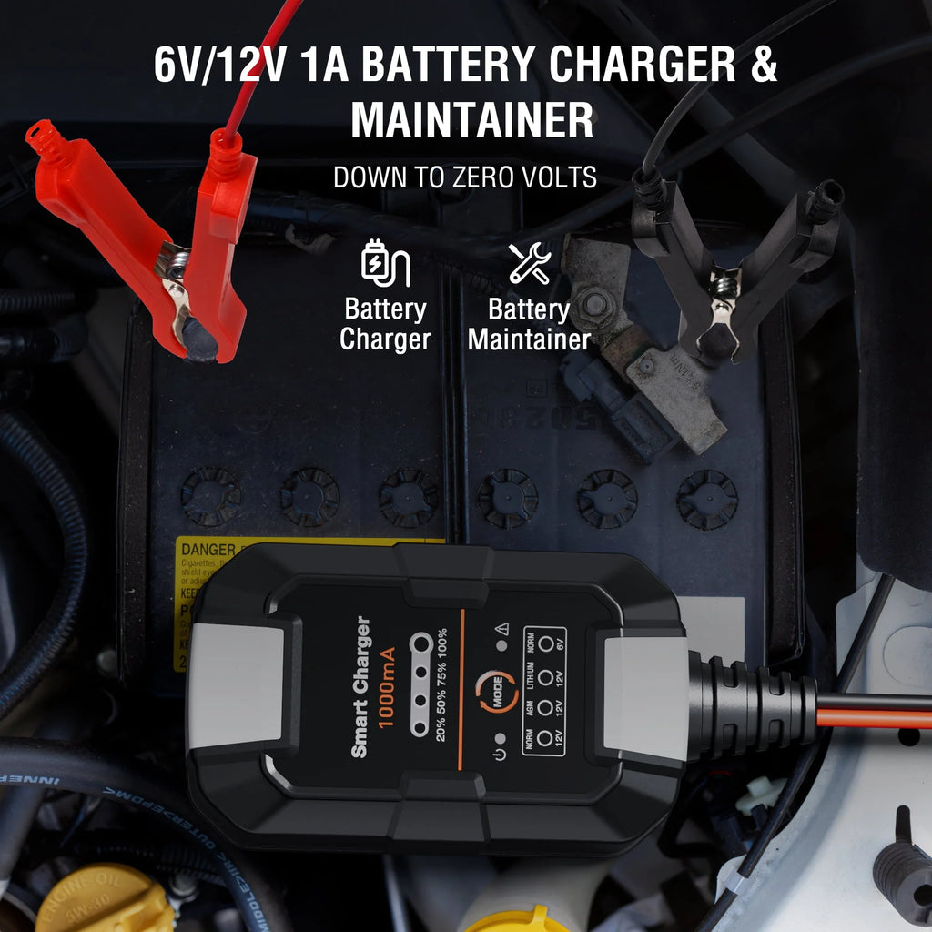 6V/12V 1A Trickle Charger Battery Maintainer I297
