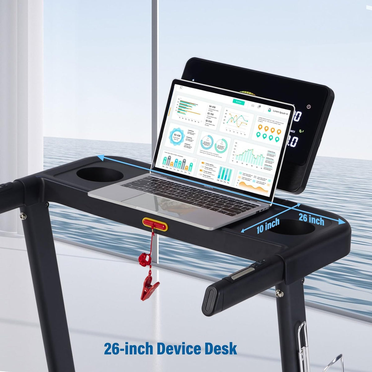 350 lbs Capacity 3.0HP Treadmill with Incline N52659