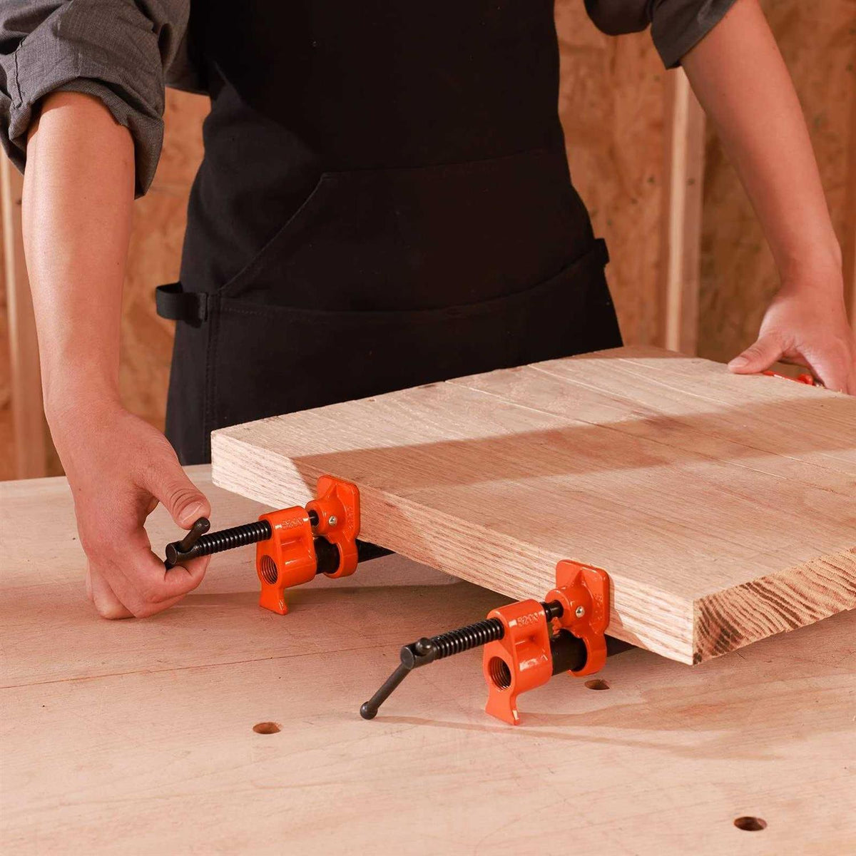 2-Pack Wood Gluing Pipe Clamp Fixture Y3313