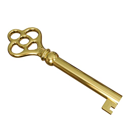 Hollow Barrel Brass Plated Replacement Skeleton Key (Pack of 1) R235155