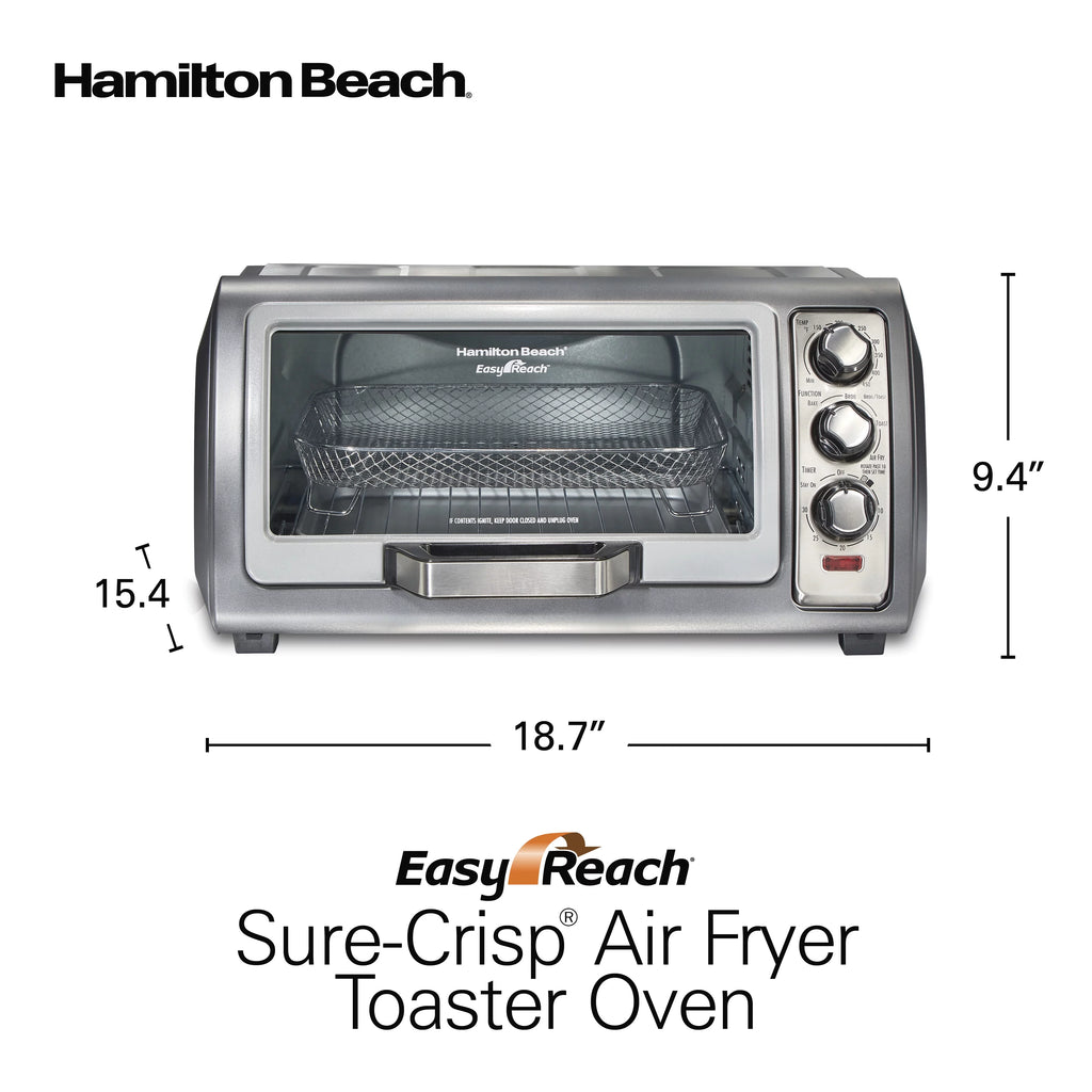 Sure-Crisp Air Fryer Toaster Oven, 6 Slice, Stainless Steel R128478