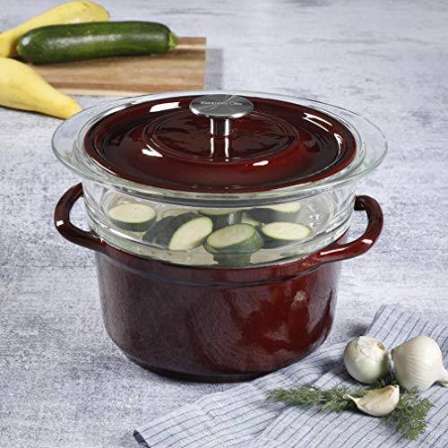 5qt Casserole with Glass Steamer I257179
