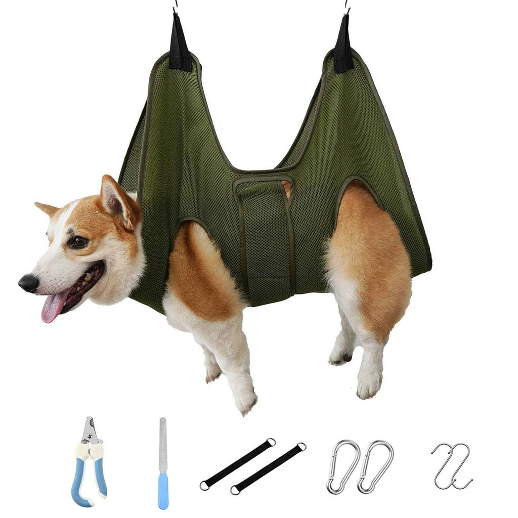 Breathable Dog Grooming Hammock Harness with Nail Clippers N332721