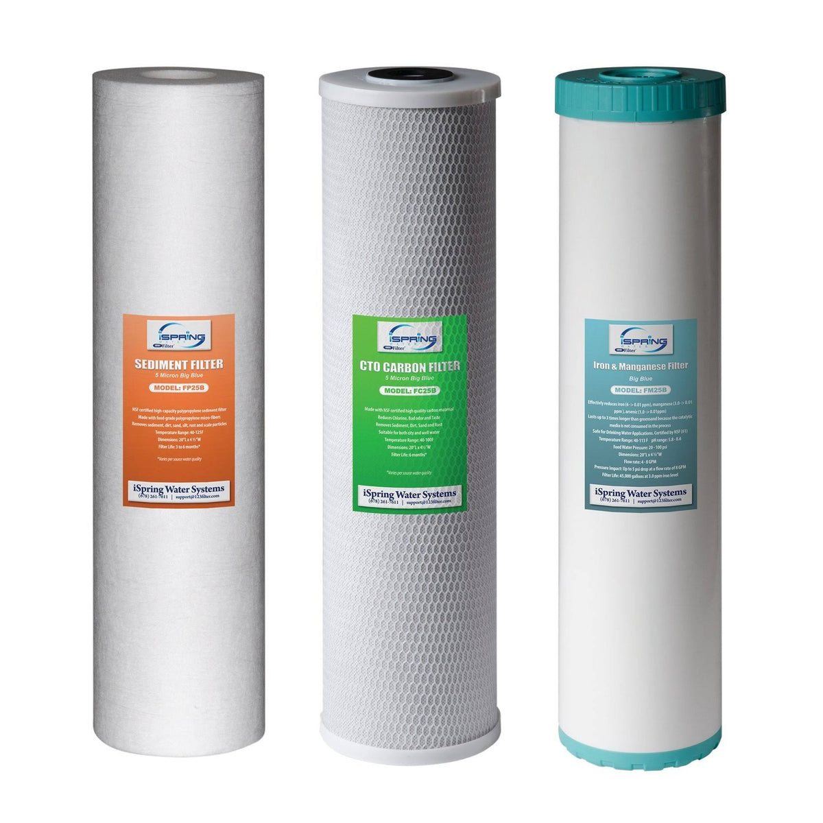 Replacement Filter Pack for 3 Stage 20 inch Whole House Water Filter G832