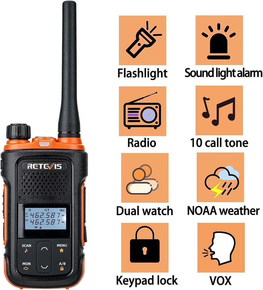 4 Pack Rechargeable 2 Way Radio with LCD Screen J3784